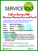 Talk on Service 100 – Summer Service Fun and Fund