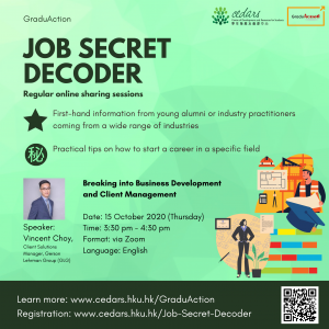 [Job Secret Decoder] Breaking into Business Development and Client Management